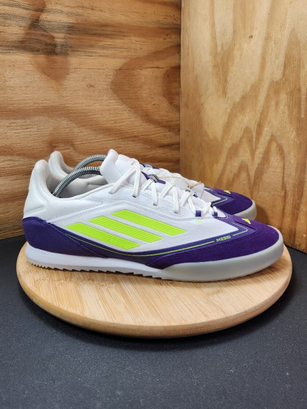 New Adidas F50 Freestyle 24 Messi Mens White Indoor Soccer Shoes Size 11.5